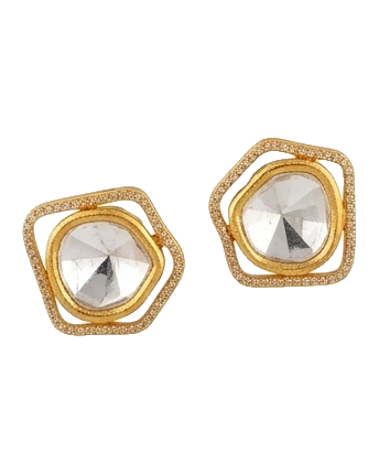 The Solstice Organic Polki Studs