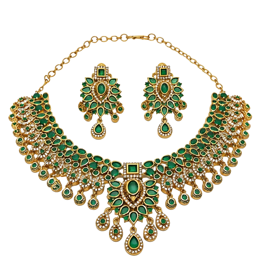 Regal Green Bridal Choker Set